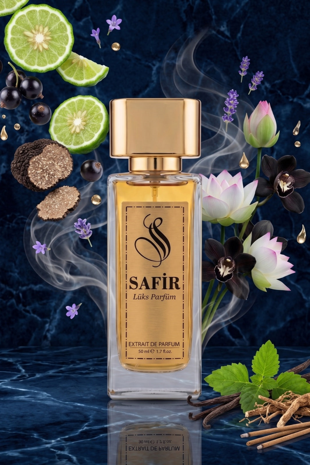Safir Oscar Extrait de Parfum 50 ml | Black Orchid Muadili Kadın Erkek Parfüm