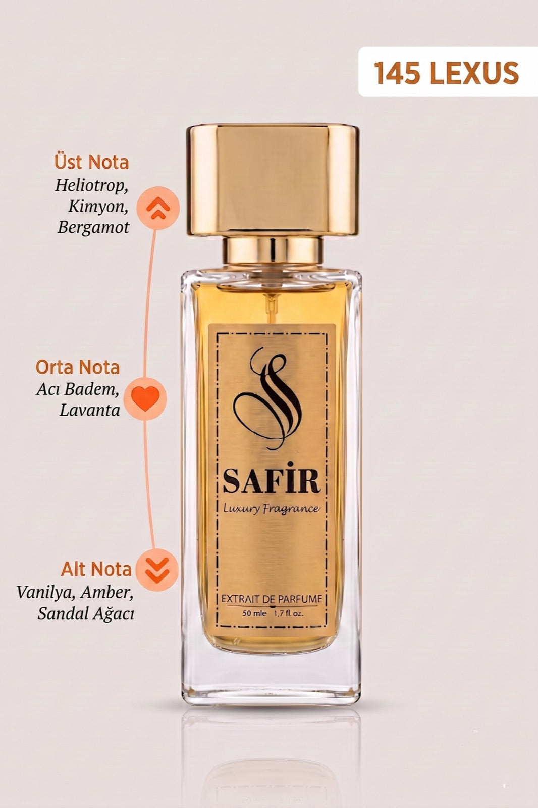 Safir Lexus Extrait de Parfum 50 ml | Pegasus Muadili Erkek Parfüm