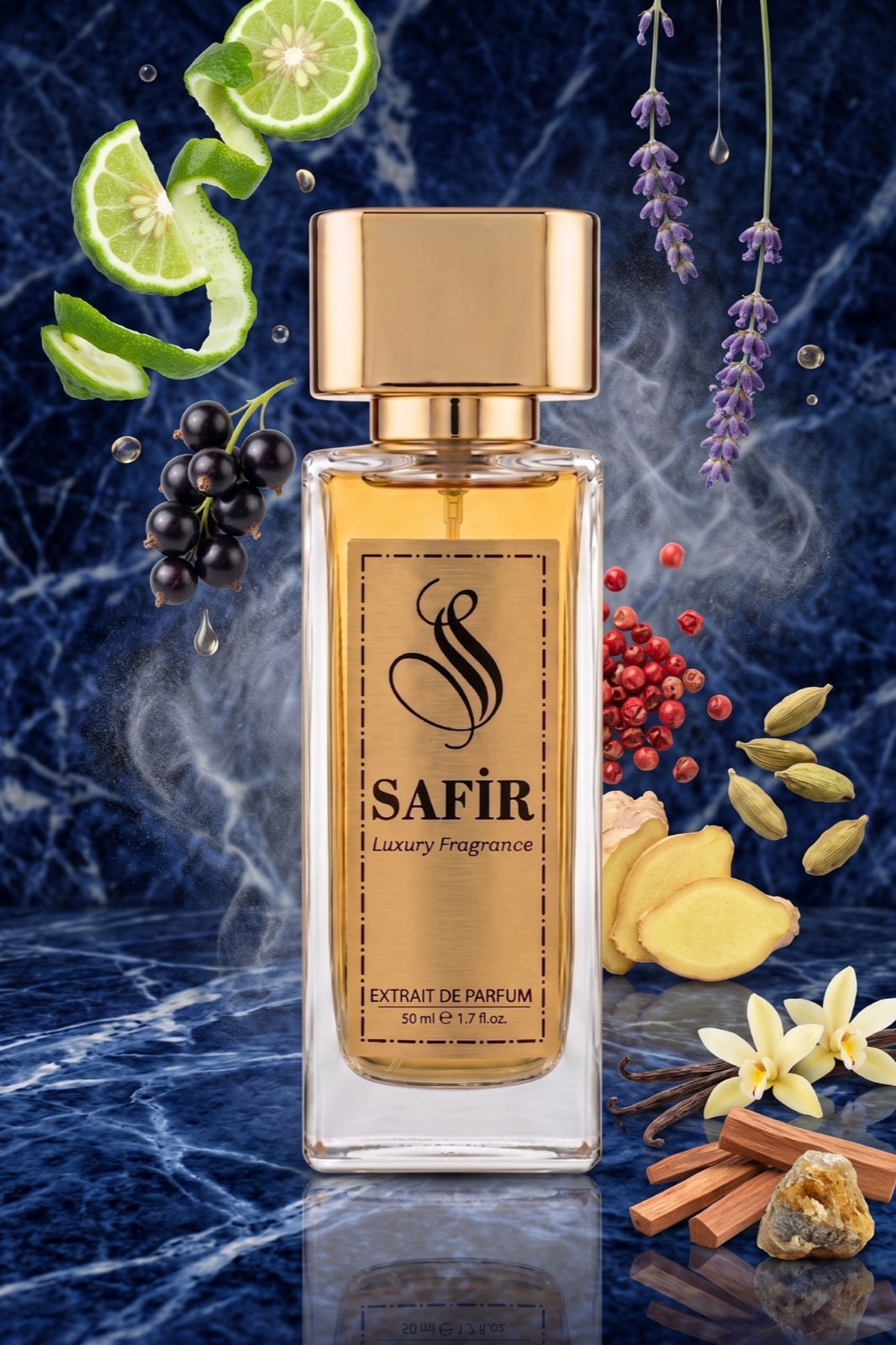Safir Karizma Extrait de Parfum 50 ml | Ani Muadili Kadın Erkek Parfüm