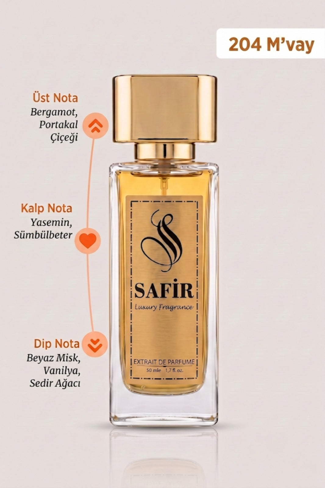 Safir M'Way Extrait de Parfum 50 ml | My Way Muadili Kadın Parfüm
