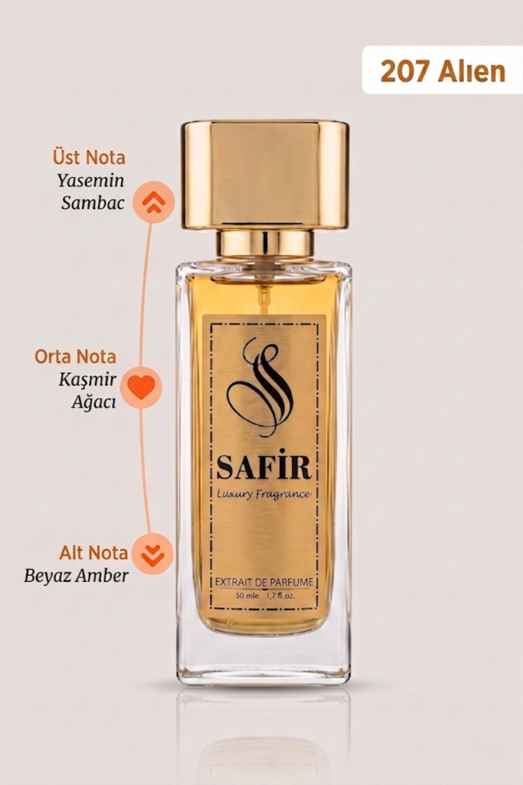 Safir Alien Extrait de Parfum 50 ml | Alien Muadili Kadın Parfüm