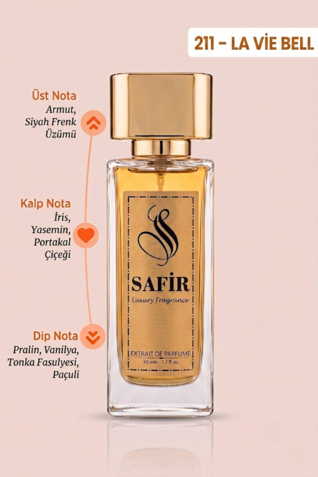 Safir La Vie Bell Extrait de Parfum 50 ml | La Vie Est Belle Muadili Kadın Parfüm