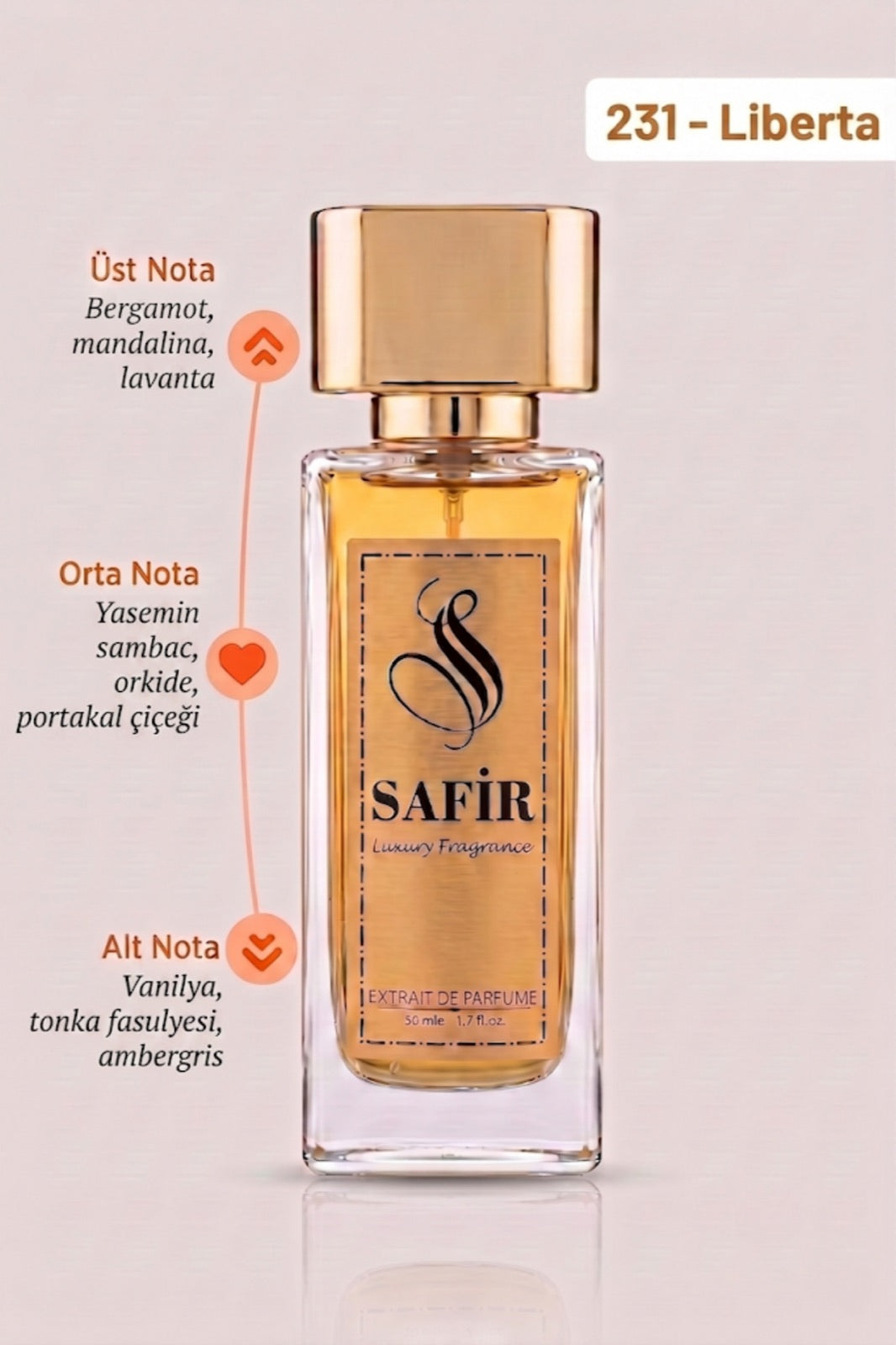 Safir Liberta Extrait de Parfum 50 ml | Libre Intense Muadili Kadın Parfüm