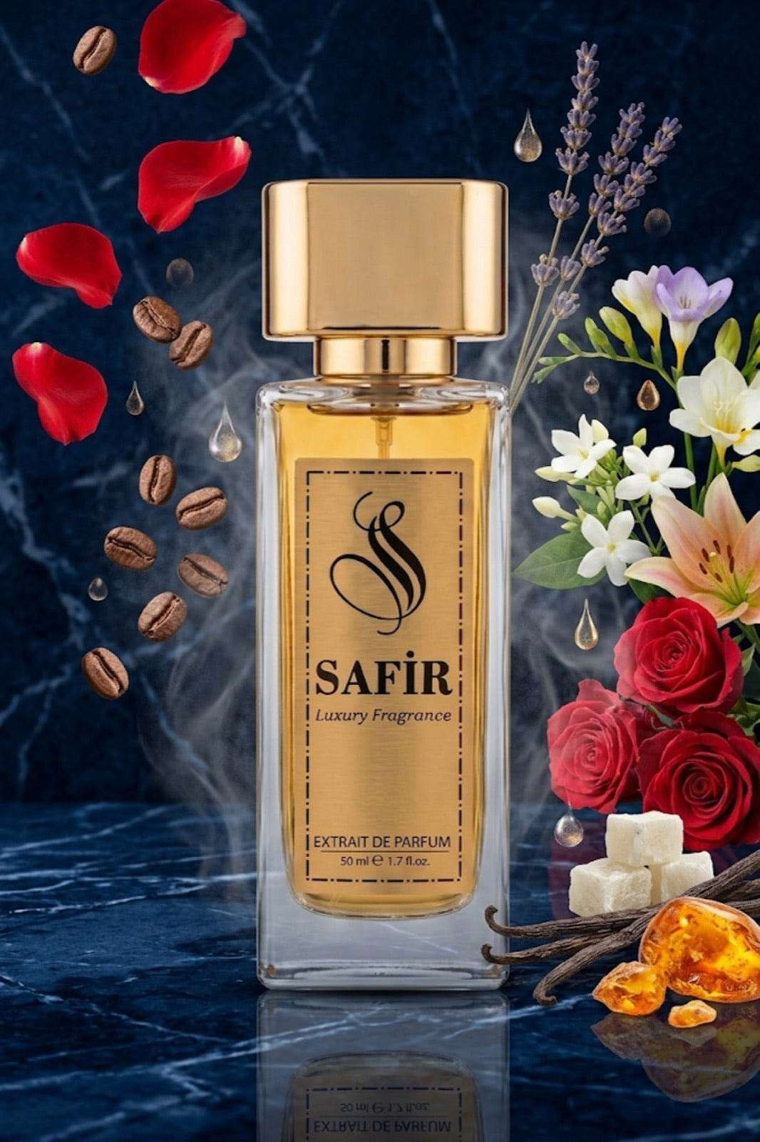 Safir Intense Cafe Extrait de Parfum 50 ml | Intense Café Muadili Kadın Erkek Parfüm