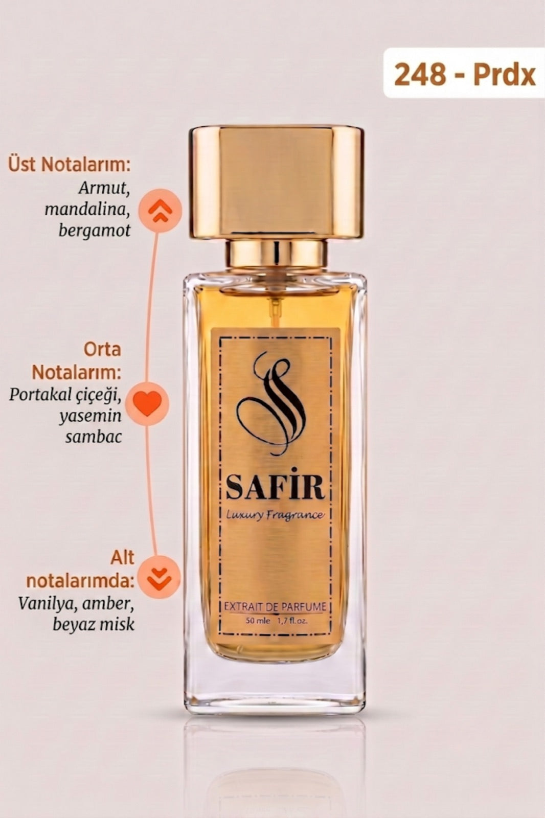 Safir Prdx Extrait de Parfum 50 ml | Paradoxe Muadili Kadın Parfüm