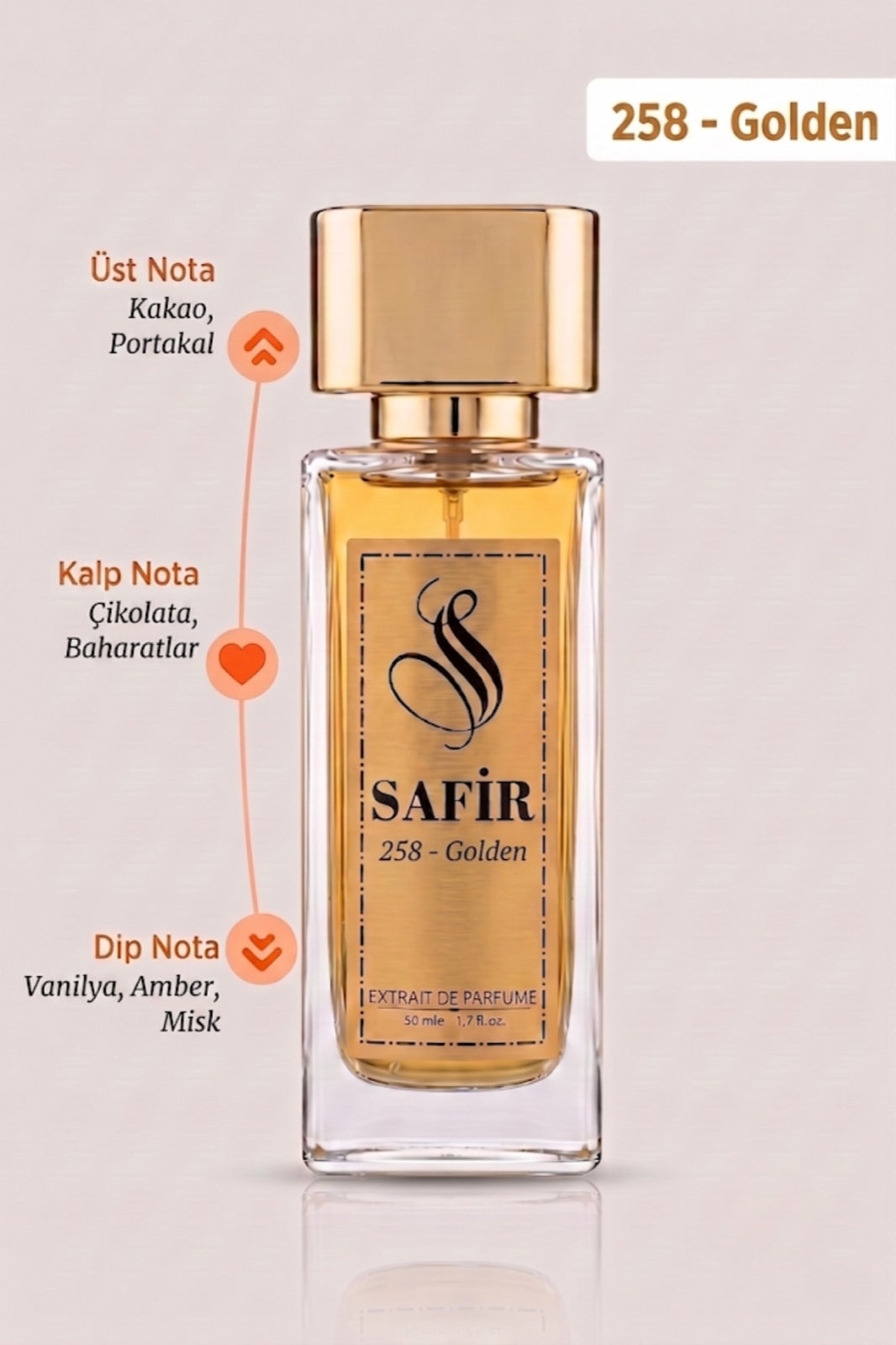 Safir Golden Extrait de Parfum 50 ml | 1 Million Muadili Erkek Parfüm