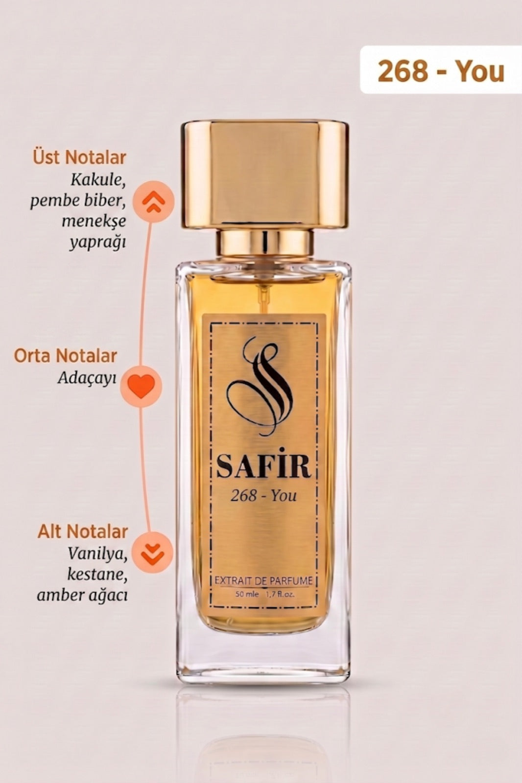 Safir You Extrait de Parfum 50 ml | Stronger With You Muadili Erkek Parfüm