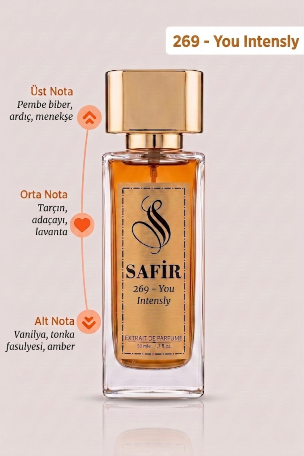 Safir You Intensly Extrait de Parfum 50 ml | Stronger With You Intensely Muadili Erkek Parfüm