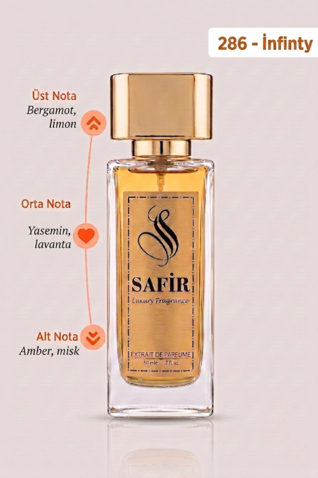 Safir Infinty Extrait de Parfum 50 ml | Eternity for Men Muadili Erkek Parfüm
